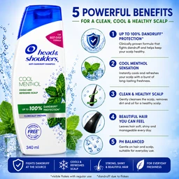 Head & Shoulders Cool Menthol Shampoo - 340 mL