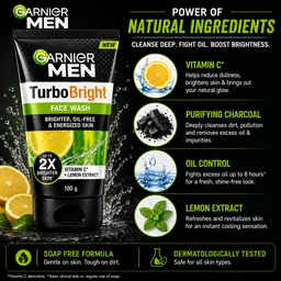 Garnier Men TurboBright Face Wash - 100 g