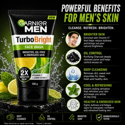 Garnier Men TurboBright Face Wash - 100 g
