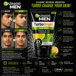 Garnier Men TurboBright Face Wash - 100 g