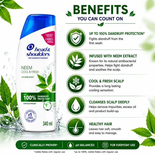 Head & Shoulders Neem Shampoo - 340 mL