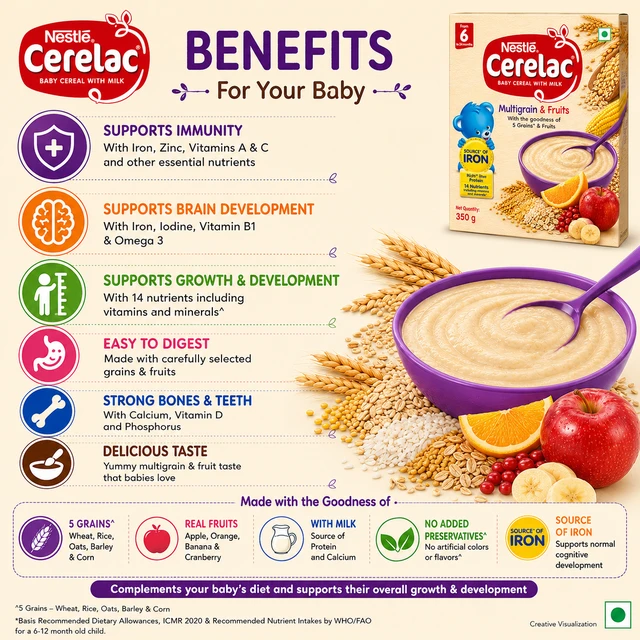 Nestle Cerelac Multigrain & Fruits - 350 g