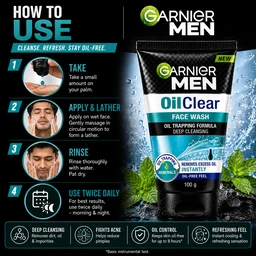Garnier Men Oil Clear Face Wash - 100 g