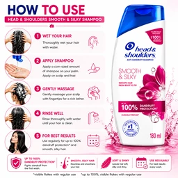 Head & Shoulders Smooth & Silky Shampoo - 180 mL