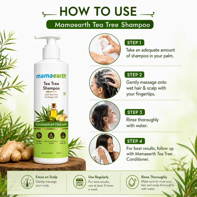 Mamaearth Tea Tree Shampoo - 250 ML