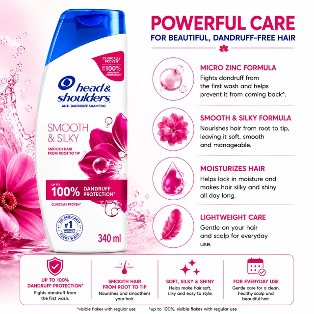 Head & Shoulders Smooth & Silky Shampoo - 340 mL
