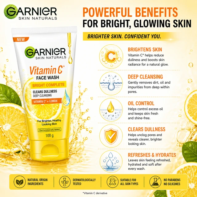Garnier Vitamin C Face Wash - 100 g