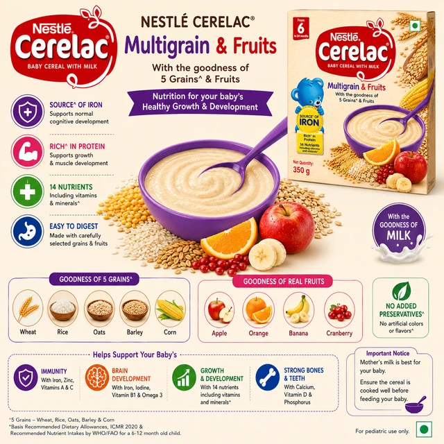 Nestle Cerelac Multigrain & Fruits - 350 g