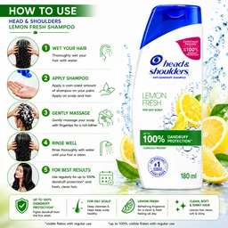 Head & Shoulders Lemon Fresh Shampoo - 180 mL