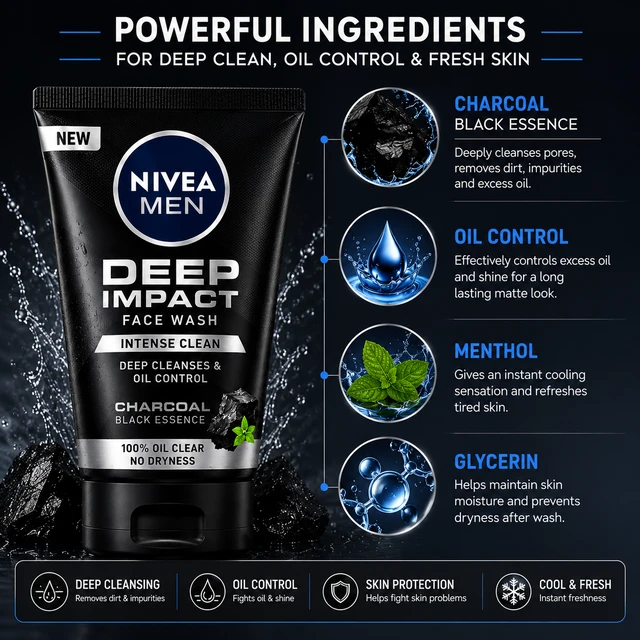 Nivea Men Deep Impact Face Wash