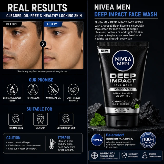 Nivea Men Deep Impact Face Wash