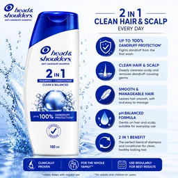 Head & Shoulders 2 in 1 Shampoo - 180 ML