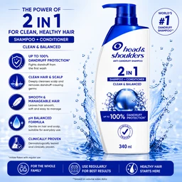 Head & Shoulders 2 in 1 Shampoo - 340 ML