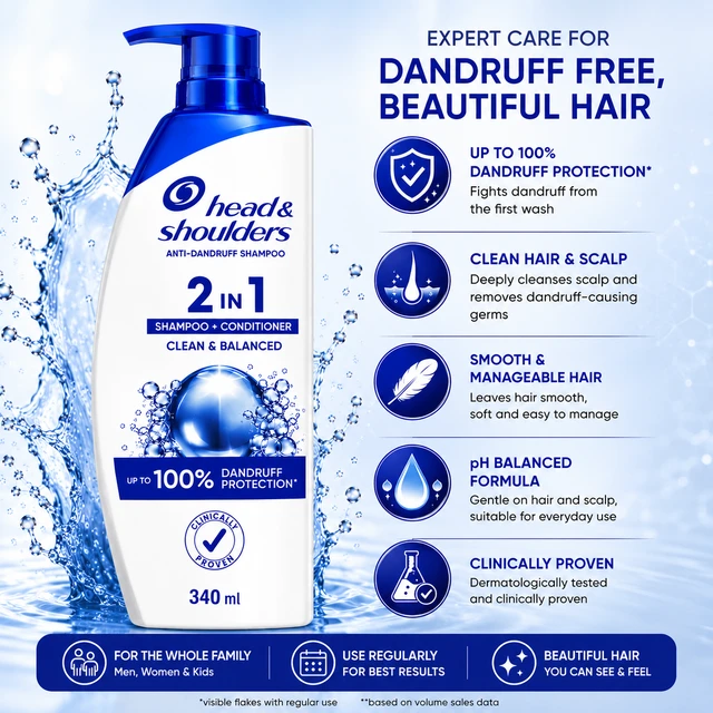 Head & Shoulders 2 in 1 Shampoo - 340 ML
