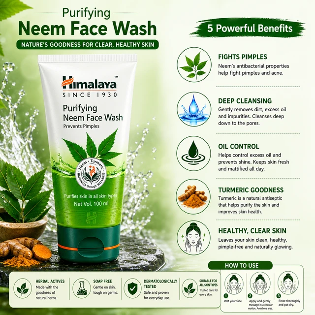 Himalaya Purifying Neem Face Wash - 100 ML