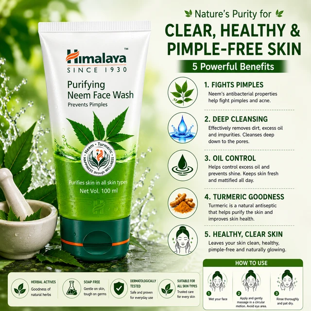 Himalaya Purifying Neem Face Wash - 100 ML