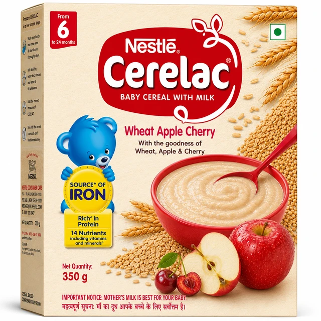 Nestle Cerelac Wheat Apple Cherry - 350 g