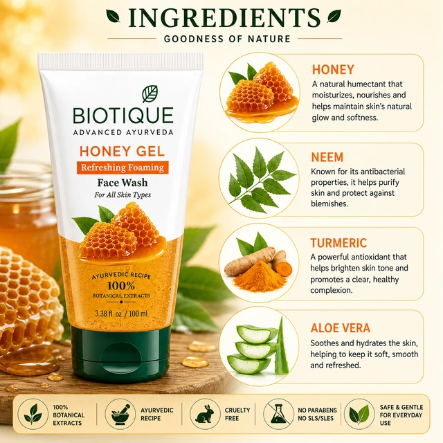 Biotique Honey Gel Face Wash - 100 ML