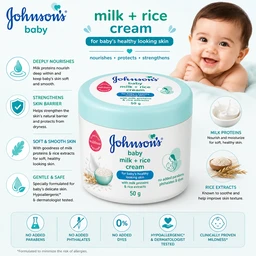 Johnson’s Baby Milk + Rice Cream - 50 g