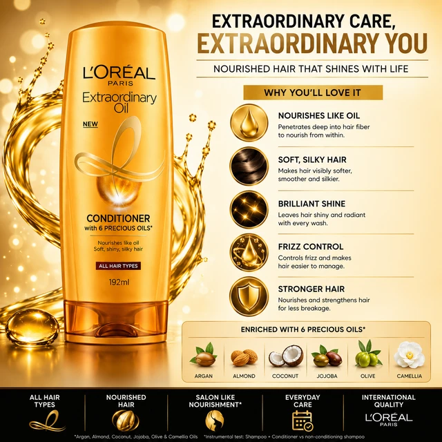 Loreal Extraordinary Oil Conditioner - 192 mL