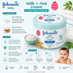 Johnson’s Baby Milk + Rice Cream - 50 g