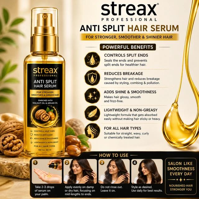 Streax Anti Split Hair Serum - 100 mL