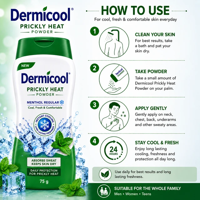 Dermicool Prickly Heat Powder - 75 g