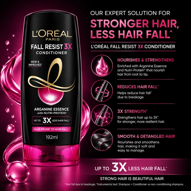 Loreal Fall Resist 3X Conditioner - 192 ML