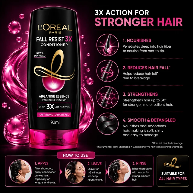 Loreal Fall Resist 3X Conditioner - 192 ML
