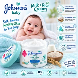 Johnson’s Baby Milk + Rice Cream - 50 g