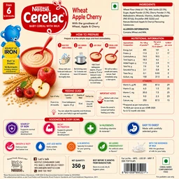 Nestle Cerelac Wheat Apple Cherry - 350 g