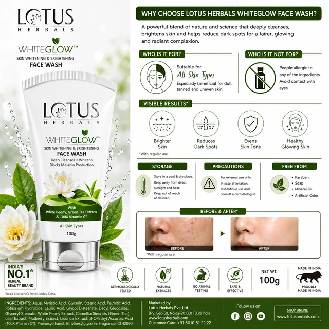 Lotus Herbals WhiteGlow Face Wash