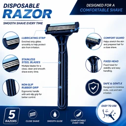Disposable Razor Pack - 5 Pieses