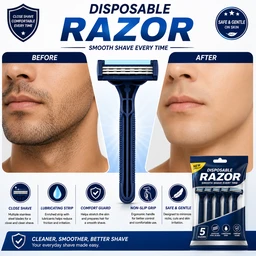 Disposable Razor Pack - 5 Pieses