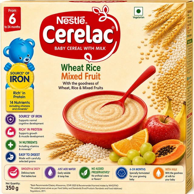 Nestle Cerelac Wheat Rice Mixed Fruit - 350 g