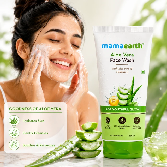 Mamaearth Aloe Vera Face Wash - 100 ML