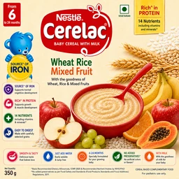 Nestle Cerelac Wheat Rice Mixed Fruit - 350 g