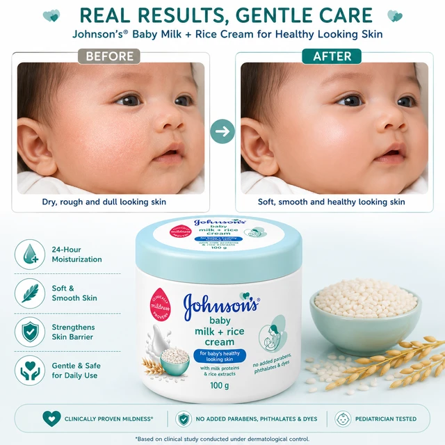 Johnson’s Baby Milk + Rice Cream - 100 g