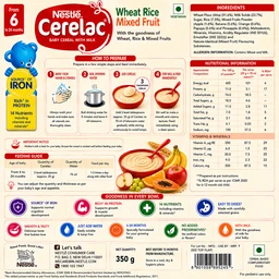 Nestle Cerelac Wheat Rice Mixed Fruit - 350 g