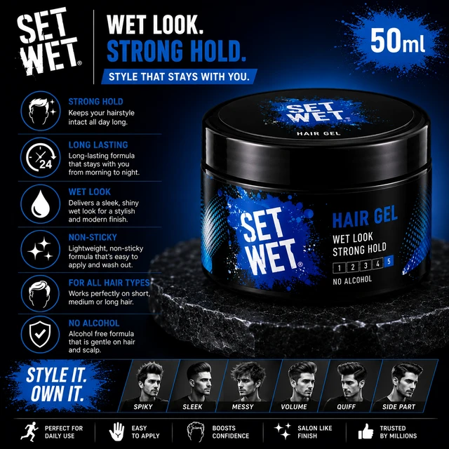Set Wet Hair Gel - 50 mL