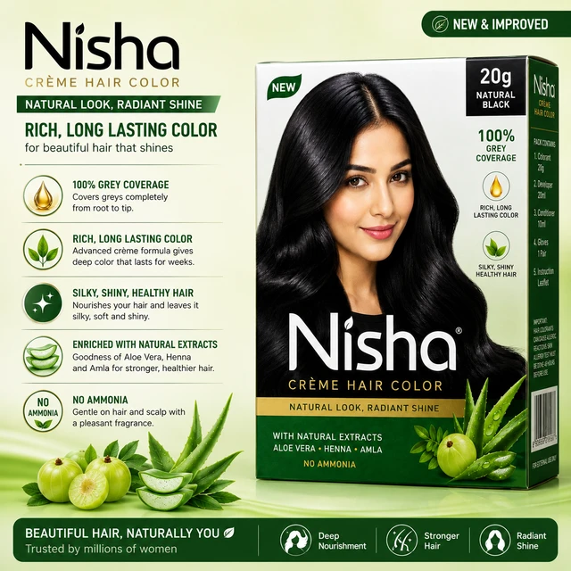 Nisha Creme Hair Color - 20 g
