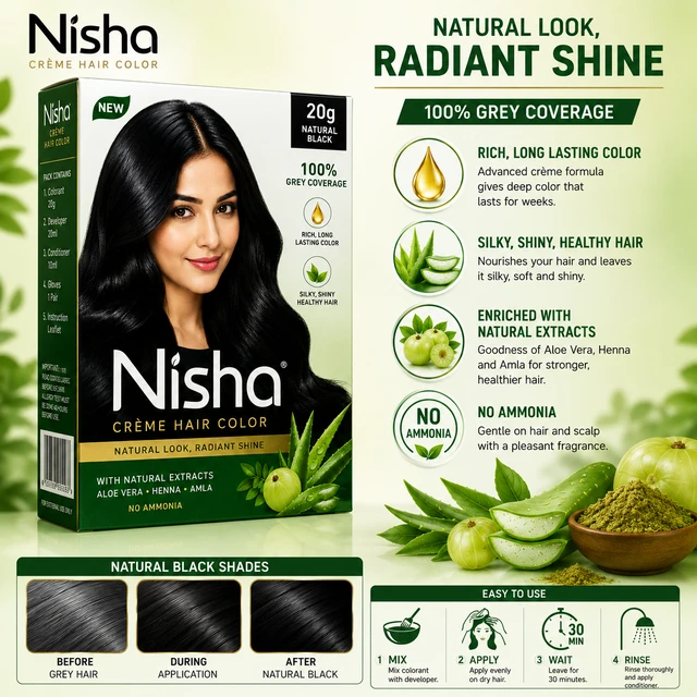 Nisha Creme Hair Color - 20 g