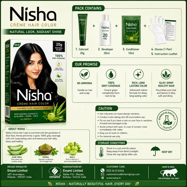 Nisha Creme Hair Color - 20 g