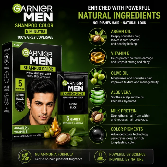 Garnier Men Shampoo Color