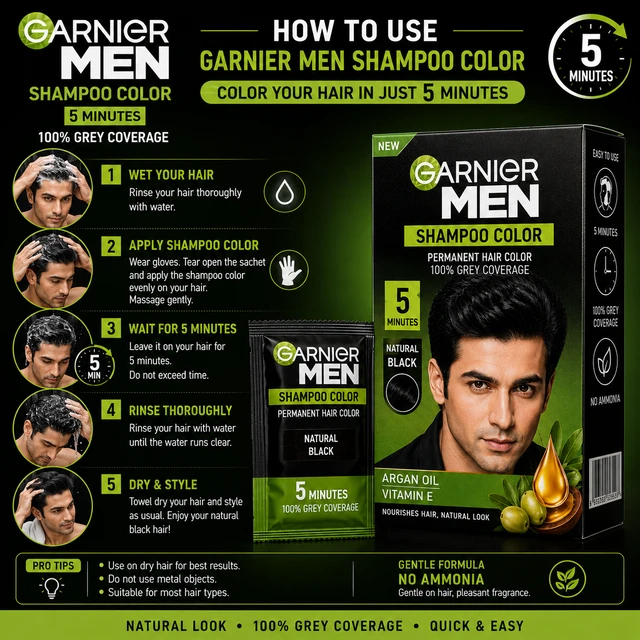 Garnier Men Shampoo Color