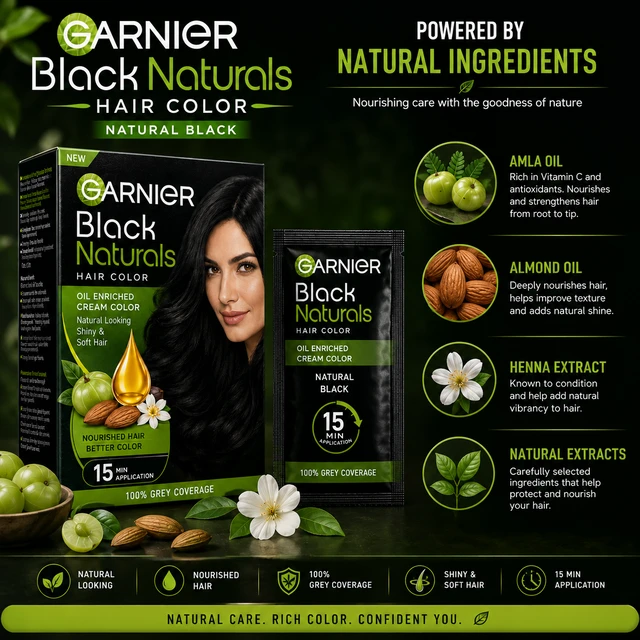 Garnier Black Naturals Hair Color - 40 g