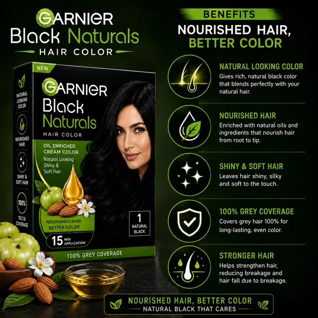 Garnier Black Naturals Hair Color - 40 g