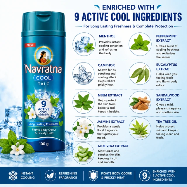 Navratna Cool Talc - 100 g
