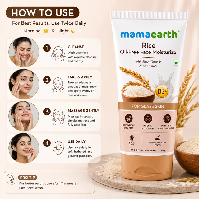 Mamaearth Rice Oil-Free Face Moisturizer