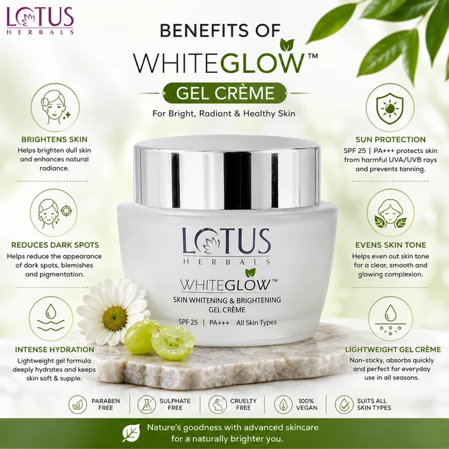 Lotus Herbals WhiteGlow Gel Creme - 50 G